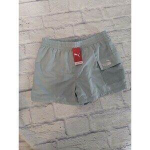 PUMA Youth Girls L Cargo Shorts NWT Turquoise Pocket Performance Athletic Sports